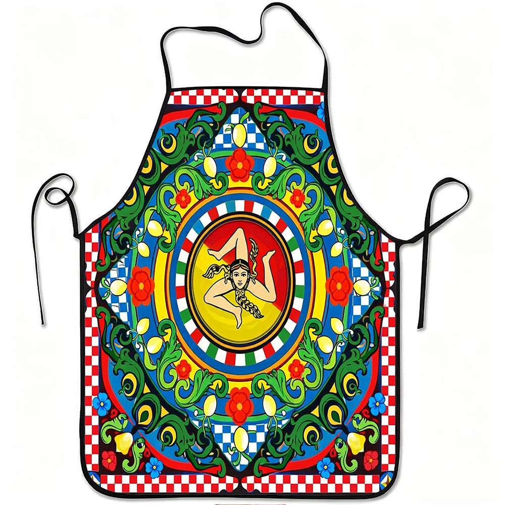 Home Cooking In Italian - Avental Temático Siciliano Italiano, Design Vintage