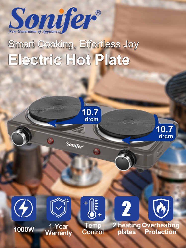 Hot Pot Portable Dual - Fogão Elétrico de Duas Bocas Sonifer