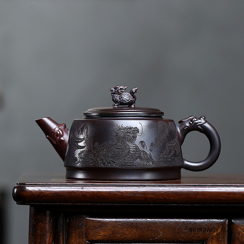 Tagine Clay Pot - Yixing bule de argila roxa artesanal,