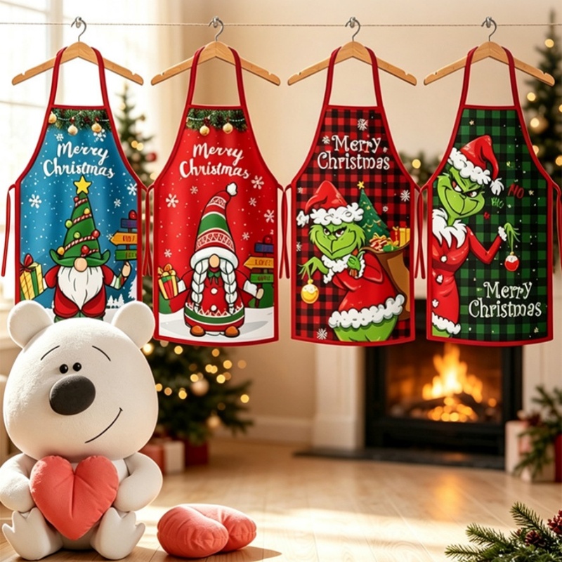 Home Cooking Dinner - 1pc avental de gnomo de natal,
