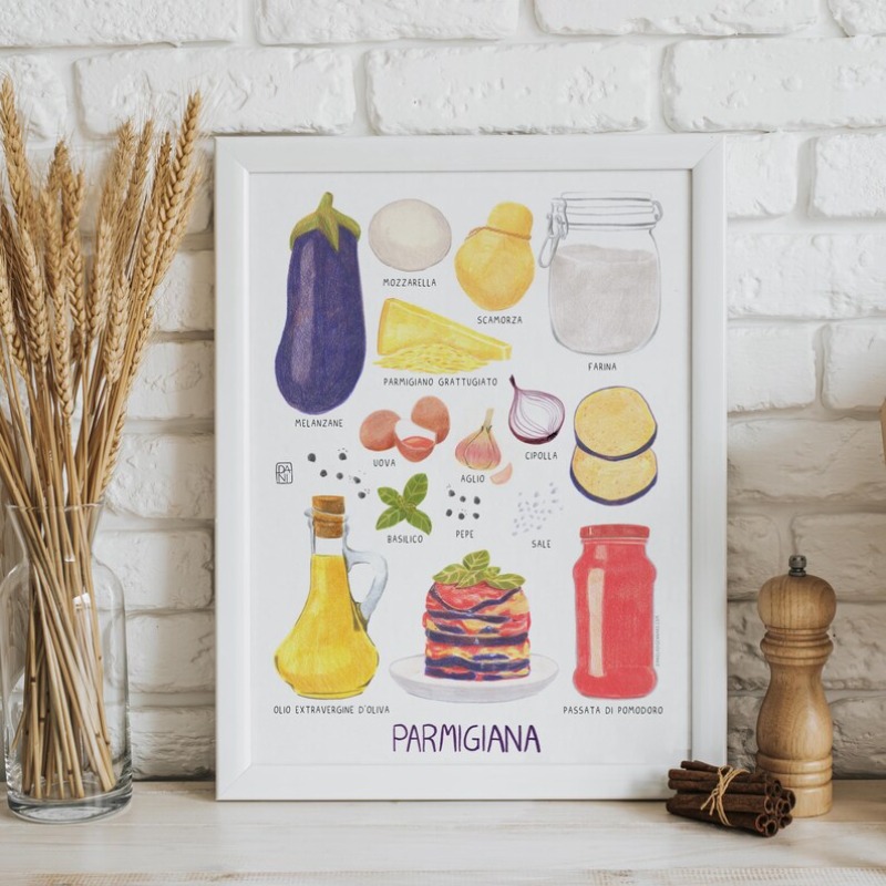 Home Cooking In Italian - Receitas gourmet modernas, cartaz de cozinha,