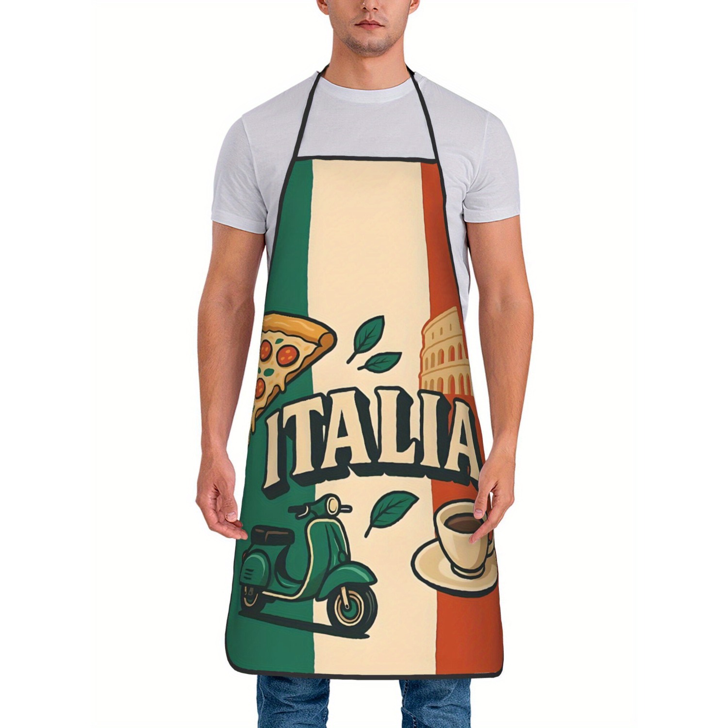 Home Cooking In Italian - Avental de Cozinha Retrô com Estampa