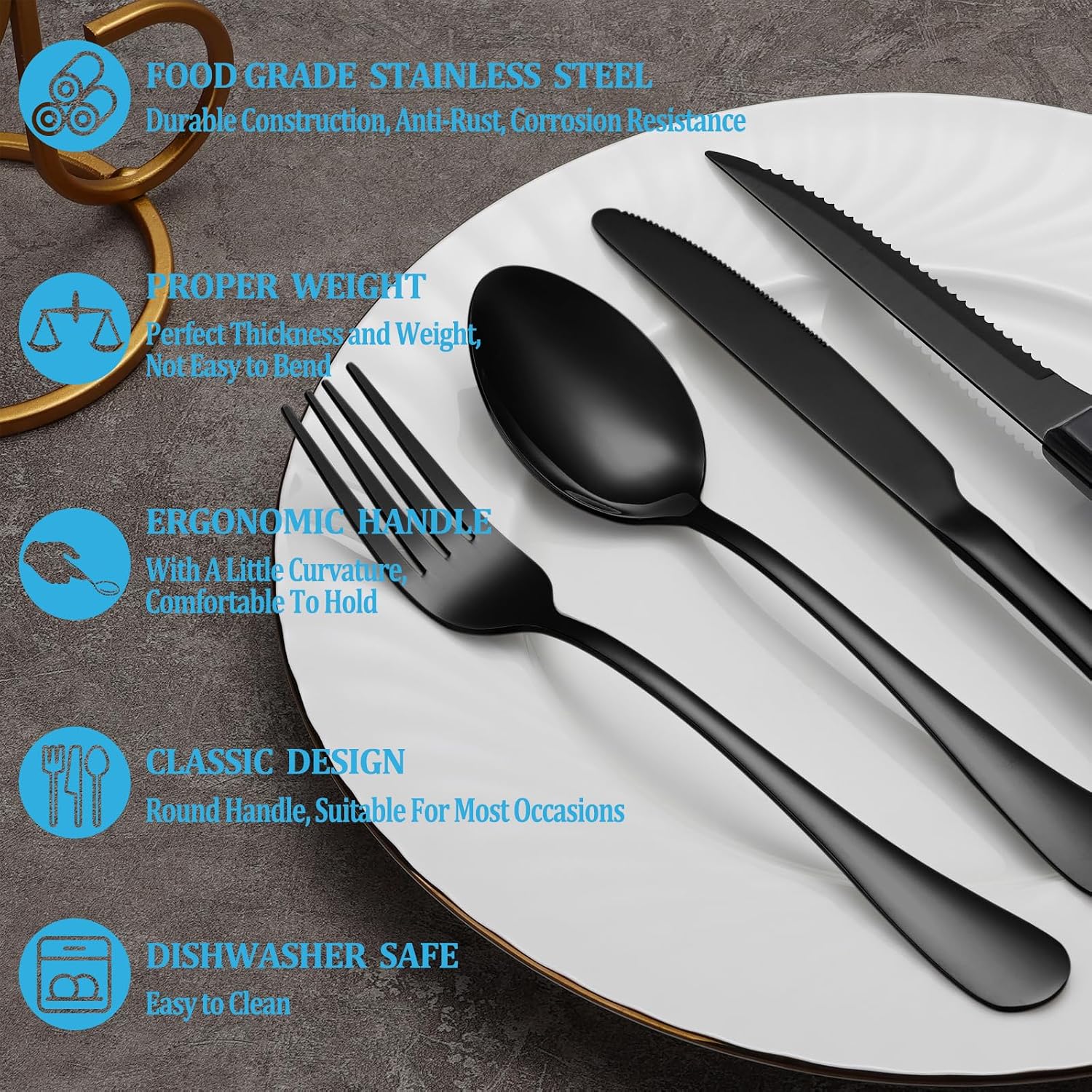Conjunto de Talheres Pretos de - Home Cooking Utensil Set avaliação e preço