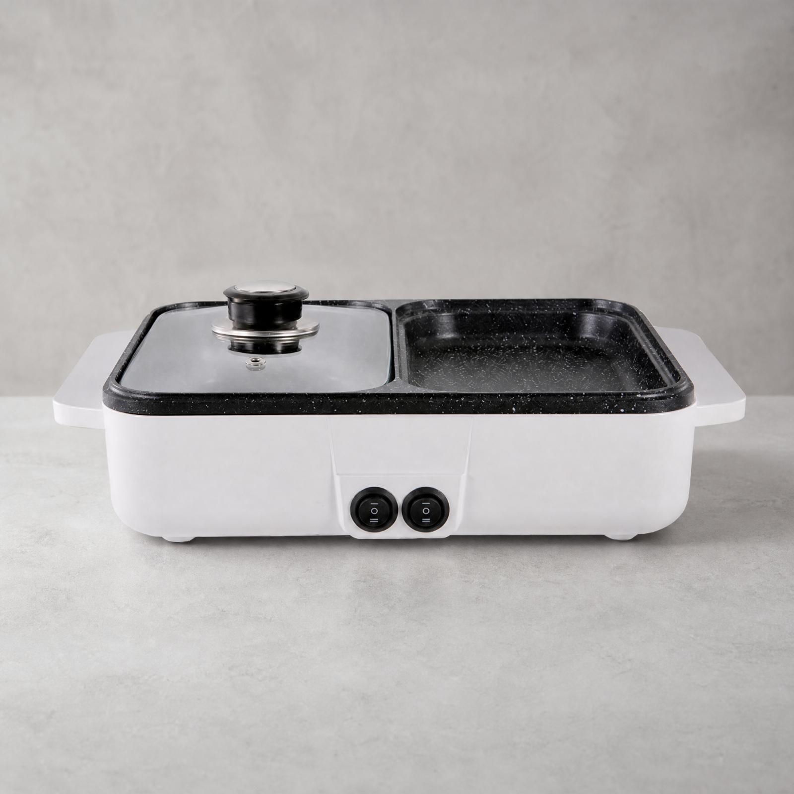 Combo de Grelha Elétrica e Pan - Hot Pot Portable Dual avaliação e preço