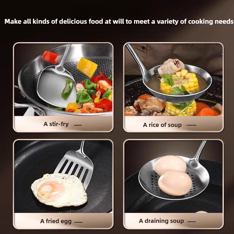 Espátula de aço inoxidável par - Home Cooking Utensil Set avaliação e preço