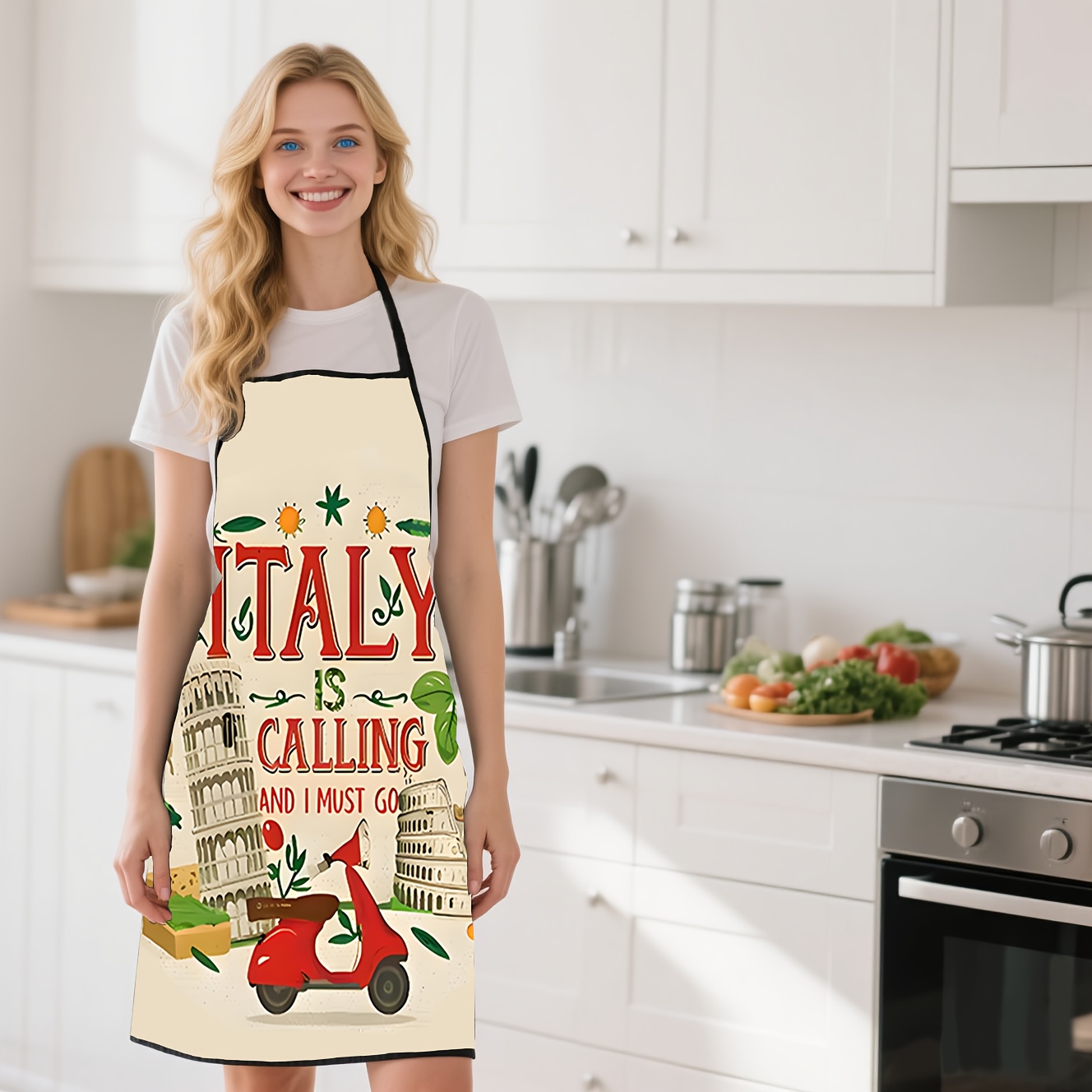 1 Peça de Avental com Tema Ita - Home Cooking In Italian avaliação e preço