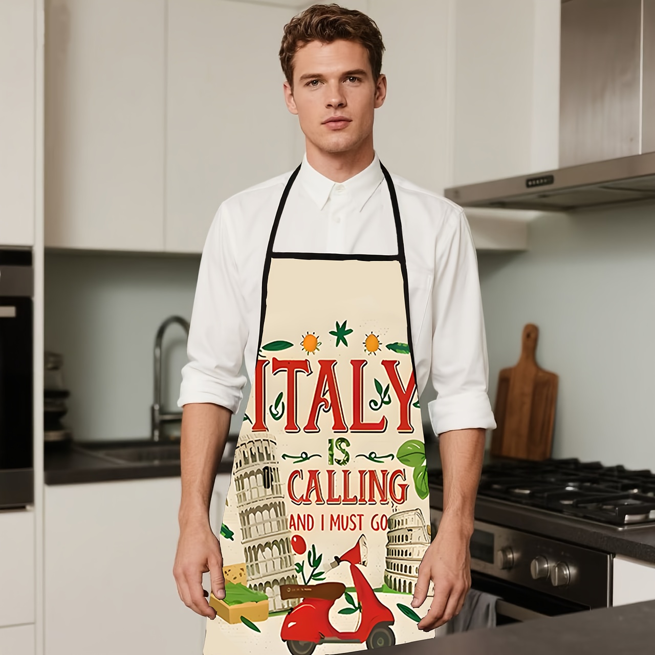 1 Peça de Avental com Tema Ita - Home Cooking In Italian avaliação e preço