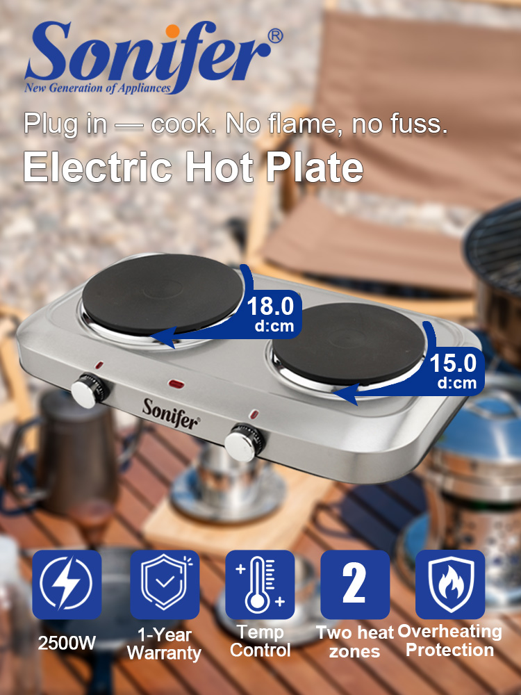 Fogão Elétrico de Dupla Chama  - Hot Pot Portable Dual avaliação e preço