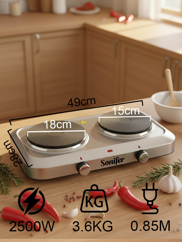 Fogão Elétrico de Dupla Chama  - Hot Pot Portable Dual avaliação e preço